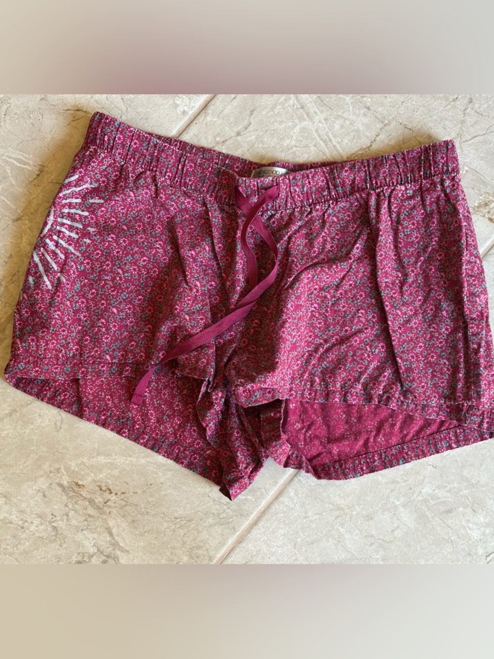 Life is Good shorts pajama bottoms boxer style S Love this day pink floral